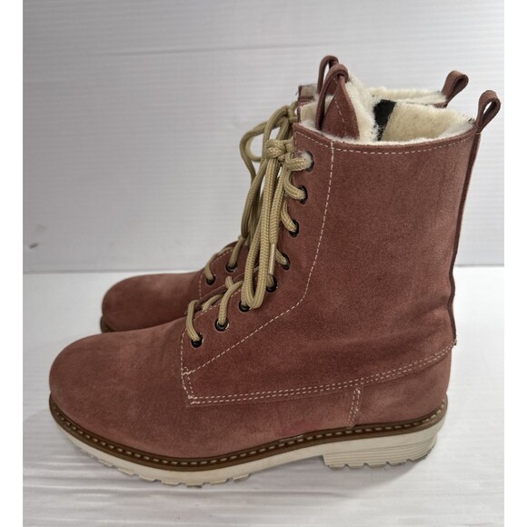 Overland Women’s Bree Wool Lined Water Resistant Leather Suede Boots Sz 37/6.5-7 - Picture 4 of 12